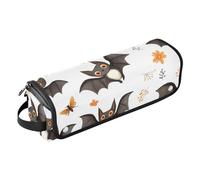 Foiosoh Borsa da viaggio per utensili da donna con tappetino in ferro impermeabile, custodia da viaggio per ferro da stiro piatto e accessori per la cura dei capelli, pipistrelli carini cartoni