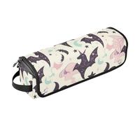 Foiosoh Borsa da viaggio per utensili per capelli e tappetino resistente al calore, custodia da viaggio portatile per ferro arricciacapelli, piastra per capelli piatti, motivo a stelle