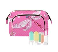 Foiosoh Carino impermeabile appeso gioielli cosmetici Dragonfly White Toilry per il trucco, carino Dragonfly pesca calda, 1 dimensione, cartone animato, carino Dragonfly Caldo pesca, 1 size, Cartone