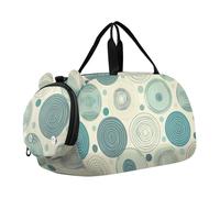 Foiosoh Circle - Borsone da palestra retrò con scomparto per scarpe, leggero, borsa sportiva per viaggi, sport, borsone da viaggio