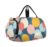 Foiosoh Circle Deep Blue Borsone con scomparto per scarpe, multifunzione, per sport, viaggi, sport, weekender