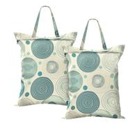 Foiosoh Circle Retro Travel Laundry Bag Impermeabile Wet Dry Borse per Yoga Allenamento 2 Pack Sporco Lavanderia Bag con manico