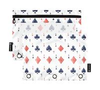 Foiosoh Confezione da 2 sacchetti a forma di divertente raccoglitore bianco freddo, grande capacità, con finestrella trasparente, per scuola, ufficio, università