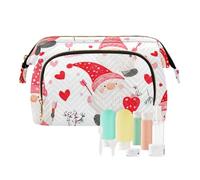 Foiosoh Cuore Amore e Nani Borse Cosmetiche Portatile Toiletry Bag Per Le Donne Borse Cosmetiche Per La Borsa per Custodie di Carta Organizzatori di Denaro, cuore amore e Nano, 1 size, Cartoni
