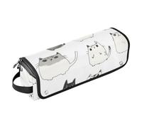 Foiosoh Custodia da viaggio 2 in 1 per ferro arricciacapelli e tappetino resistente al calore, custodia da viaggio a doppio strato per straigheners, ferro arricciacapelli, asciugacapelli, gatti dolci