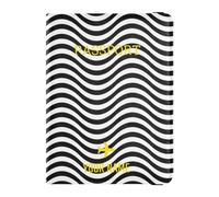 Foiosoh custom Leather Passport Holder Covers Case Personalized Lightweight Passport Case for Women Men Badge ID Vaccine Card Holder Wallet Travel Geometric Wave