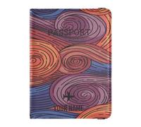 Foiosoh custom PU Leather Passport Holder Cover Personalized Lightweight Passport Wallet for Women Men Document Organizer Holder Accessories Travel Van Gogh Style Abstract