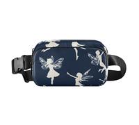 Foiosoh Dancing Fairy - Marsupio a tracolla per donne, uomini, adolescenti, con tracolla regolabile, per viaggi, shopping, corsa, colore: blu navy, Fata danzante Blu Navy, 1 size