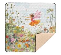 Foiosoh Fairy and Spring Flower - Tappetino antiscivolo per bambini, per palestra e attività, portatile, per la pancia, 127 x 127 cm