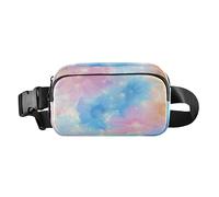 Foiosoh Fantastico marsupio alla moda con bellissimi fiori per donne, uomini, adolescenti, piccola borsa da viaggio essenziale con tracolla regolabile per allenamento, corsa, escursionismo,