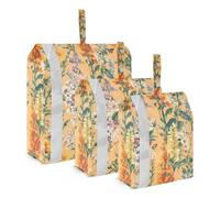 Foiosoh Fiori d'autunno Vintage Arancione 3 Set di Imballaggio Organizzatore di Viaggio Sacchetto di Indumenti Portatile Armadio di Stoccaggio Borsa Da Viaggio Pacchetto Bag