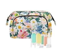 Foiosoh Fireweed Beauty Flowers Trousse per cosmetici leggera e grande borsa per cosmetici per organizer per gioielli, fiori di stella alpina, 1 size, Cartoni