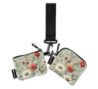Foiosoh Garden View Country Green Portamonete da donna porta carte carino alla moda porta banconote con cinturino da polso per signore ragazze 2 pezzi, Vista giardino verde campagna, 1 size, moderno