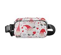 Foiosoh Heart Love and Dwarf - Marsupio alla moda per donne e uomini, resistente all'acqua, con cinghia regolabile, per allenamento, corsa, escursionismo, cuore amore e Nano, 1 size
