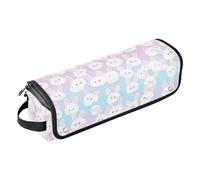 Foiosoh Hot Hair Tools Borsa da viaggio con cuscinetto resistente al calore, grande custodia da viaggio per strumenti caldi e accessori per la cura dei capelli, motivo coniglio bianco