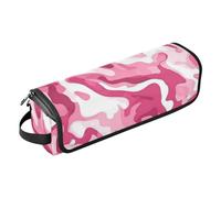 Foiosoh Hot Hair Tools Borsa da viaggio con cuscinetto resistente al calore, impermeabile, organizer da viaggio per ferri da stiro, piastre da stiro, ferri arricciacapelli, mimetico pesca bianco