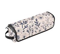 Foiosoh Hot Hair Tools Borsa da viaggio con tappetino in ferro da stiro, custodia da viaggio portatile per piastre, piastre, arricciacapelli, fiori vintage, nero e beige