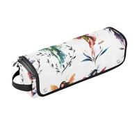 Foiosoh Hot Hair Tools Borsa da viaggio con tappetino resistente al calore, impermeabile, portatile, aperta, piatta, borsa da viaggio per strumenti caldi, ferro arricciacapelli, volumizzatore per