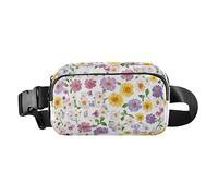 Foiosoh Little Beautiful Flowers - Marsupio da uomo e donna, con cinghia regolabile, per viaggi, corsa, escursionismo, viola, 1 taglia, Piccoli Fiori Viola, 1 size