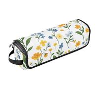 Foiosoh Organizer 2 in 1 per strumenti per capelli, con tappetino in ferro, impermeabile, portatile, aperto, piatto, borsa da viaggio per utensili caldi e accessori per la cura dei capelli, motivo