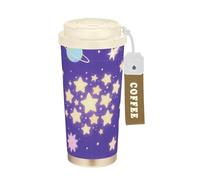 Foiosoh Planet Dreamy Pattern Viola Viaggio Tumblers Per Gli Uomini Con Coperchio Tazza Da Caffè On The Go In Acciaio Inox Isolato Tazza Da Viaggio Per Caldo E Freddo 17 Oz A Prova Di Spill Proof