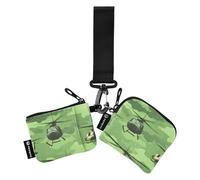 Foiosoh Portafogli da donna con doppio cinturino da polso, motivo elicottero mimetico, con tasca portamonete e cerniera, per donne e ragazze, 2 pezzi, Elicottero mimetico verde, 1 size, moderno