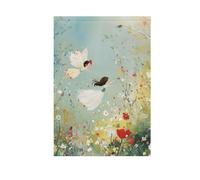 Foiosoh Pure Fairy and Wonderland Bandiera da giardino 71 x 101 cm robusta bandiera floreale per esterni cortile casa piccole vacanze stagionali prato patio bandiere decorative