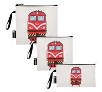 Foiosoh Red Car - Confezione da 3 sacchetti riutilizzabili con cerniera, portatili, per spuntini di emergenza, per donne e ragazze