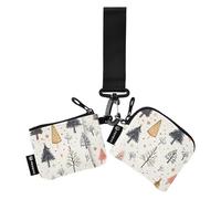 Foiosoh Safari Tree Beige Portamonete da donna porta carte d'identità dimensioni compatte porta carte di identità con tasca portamonete con cerniera per uomini e donne, confezione da 2, Safari Tree