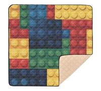 Foiosoh Tappetino da gioco pieghevole per bambini, senza cuciture, non tossico, tappetino da palestra per bambini, 127 x 127 cm
