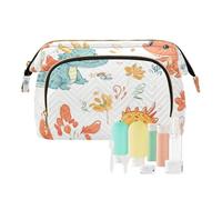 Foiosoh Trousse da toilette rustica con gatti Manx bianchi, da appendere, per cosmetici e cosmetici, carino Stile Drago bianco, 1 size, Cartoni