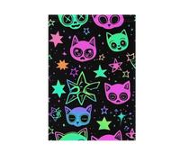 Foiosoh Witchcraft Cats Bright Garden Flag 30,5 x 45,7 cm robusto lato bandiere da giardino di benvenuto per esterni cortile casa piccole vacanze stagionali prato patio bandiere decorative