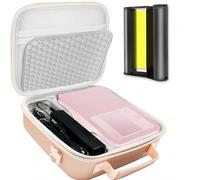 Foiset Rosa Duro Viaggio Caso Copertina coustodia per Canon Selphy CP1300 / CP1500 / CP1200 stampante fotografica and 1 cartuccia di inchiostro a colori e 36 fogli di carta fotografica 4x6