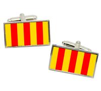 Foix (Francia) Bandiera Gemelli IN Cromata Cofanetto Regalo