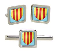 Foix (Francia) Quadrato Gemelli E Fermacravatta Set