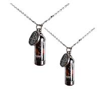 Fokayo Lilith Spell Jar Jar Amulet Collana, sigillo della collana di lilith per donne uomini, gioielli in cristallo, gioielli di mitologia pagana regalo di gioielli amuleti per uomini e donne
