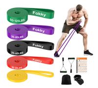 Fokky 5 Livelli di Resistenza Elastici Fitness, 5-125LBS Elastico Palestra con A