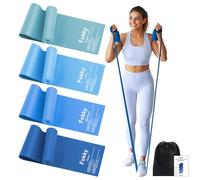 Fokky Elastici Fitness 2 M, Elastici Palestra con 4 Livelli di Resistenza, Fasce Elastiche Fitness per Donne e Uomini, Elastico Pilates per Yoga Pilates Fisioterapia Allenamento della Forza