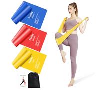 Fokky Elastici Fitness (Set di 3), Fascia elastico fitness da 2.0 M, Set di Elastico Fitness per Yoga, Pilates, Elastici per Allenamento per Esercizi per la Palestra/Casa