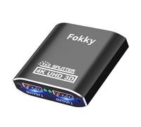 HDMI Splitter 4K, Alluminio Sdoppiatore HDMI Automatico 1 Ingresso 2 Uscite, Duplicatore HDMI Supporta 4K 3D e 1080P, per Blu-Ray Lettore, HDTV, Lettore di Rete, PS3/4, Digital STB, ecc