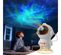 Fokky Proiettore Astronauta stellato, Luce notturna a LED per bambini con 9 modalità cielo stellato e funzione di luce notturna con proiezione stellata, telecomando, proiettore galassia