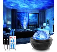 Fokky Proiettore cielo stellato per bambini adulti, onde d'acqua Galaxy Projector con 6 colori di luce e telecomando, lampada Aurora, luce notturna, decorazione per feste e camere, perfetta scelta