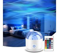 Fokky Proiettore Stelle Soffitto Bambini, Lampada Aurora Boreale Ricaricabile con 16 Effetti di Luce e Telecomando, Proiettore Soffitto per Luce Notturna Bambini, Decorazioni Camera, Regalo