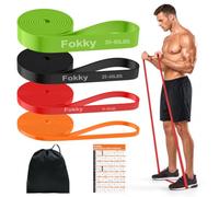 Fokky Set Fasce Elastiche 4 Livelli Resistenza Borsa e Poster Esercizi