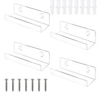 Fokroin 4 Pezzi Porta Vinili Da Parete, Supporto Vinile da Parete, Appendi Vinili Da Parete, porta vinili da parete Trasparente, Per Posizionare Cartelle, Album Fotografici E Raccolte