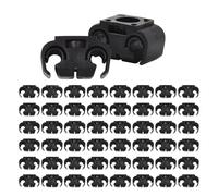 Fokroin 50 pezzi Tubo Freno Auto Clip Supporto, Tubo Freno, Tubo Flessibile Doppio Clip, Tubo Freno Nero Plastica, Staffa di Supporto per Clip, Accessori Generali Automobilistici