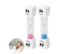 Fokroin Clessidra Smiley per Bambini, 2 Pezzi, Rosa e Blu, 2 Minuti, Clessidra per Spazzolini da Denti, per bambini e classe,Timer per Spazzolini da Cucina Time Management