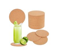 Fokroin Confezione da 24 Sottobicchieri in Sughero, Sottobicchieri in Sughero per Bicchieri, Diametro 10 cm, Spessore 3 mm, Adatti per Casa, Bar, Caffetteria, Azienda