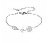 FOKZIL 1 Bracciale con 3 Simboli di Protezione - Nodo della Strega, Tetragrammaton e Medaglia di San Benedetto - come Talismano per Donne e Uomini, per Viaggio, Quotidiano o Regalo