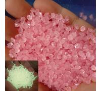FOLANDO 6000 pezzi di sabbia fluorescente fosforescente, piccole ghiaie, mini ciottoli in resina per decorazione da giardino, acquario, paesaggi, vasi, decorazione, artigianato, 3-5 mm, rosa